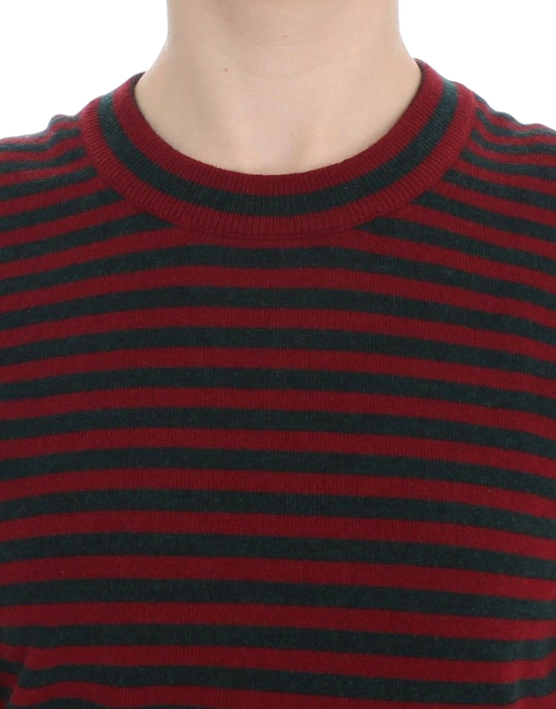 Red striped sweater on mannequin