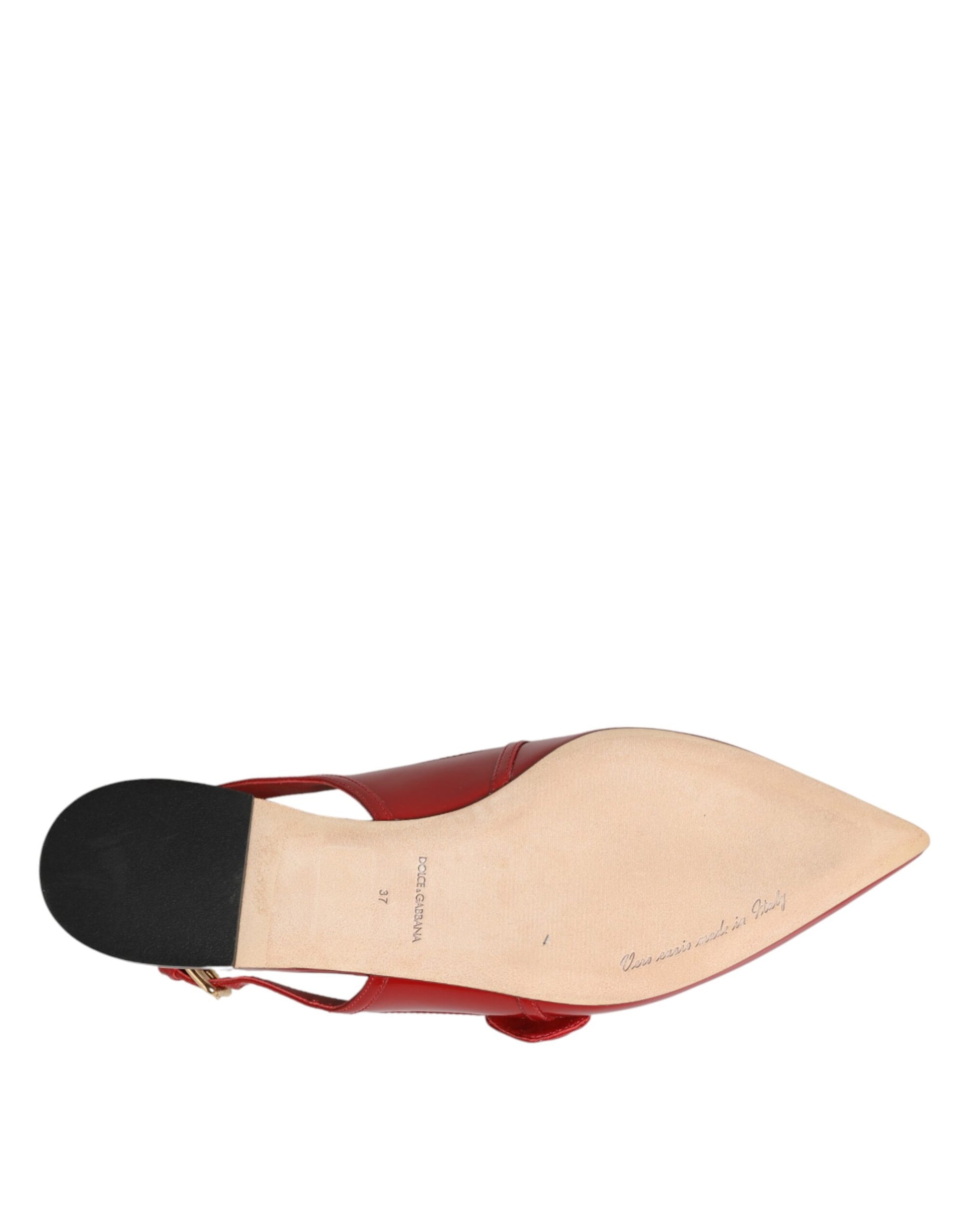 High heel shoe with red toe cap