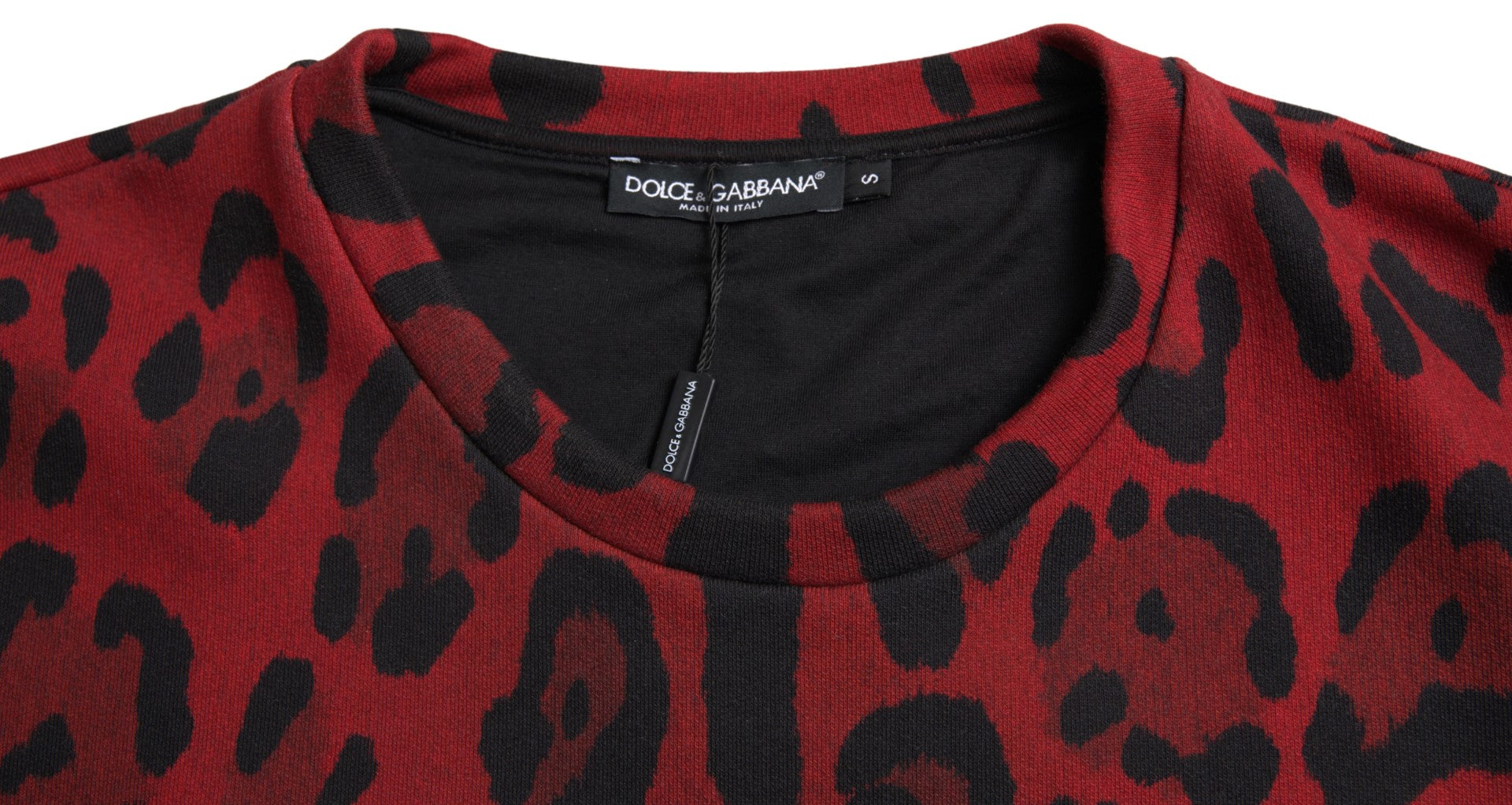 Black and red leopard print sweater