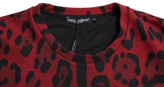 Black and red leopard print sweater