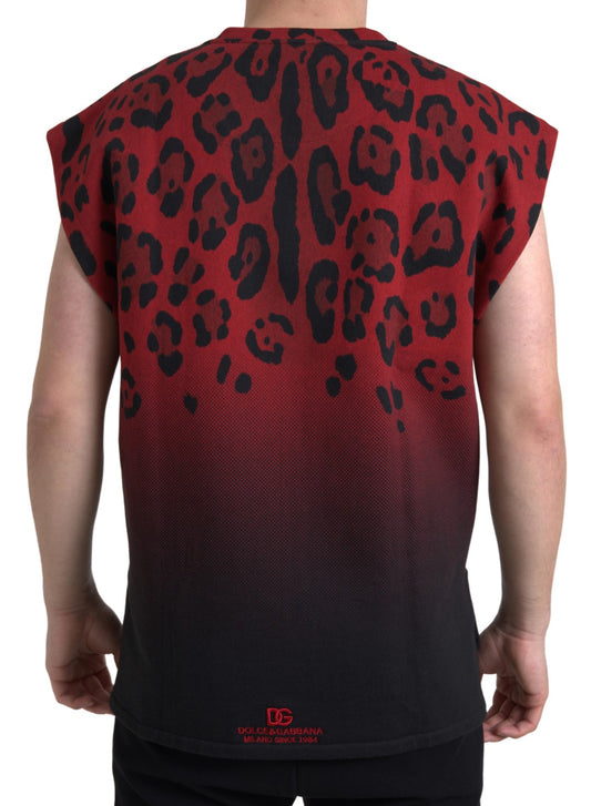 Leopard print sleeveless top