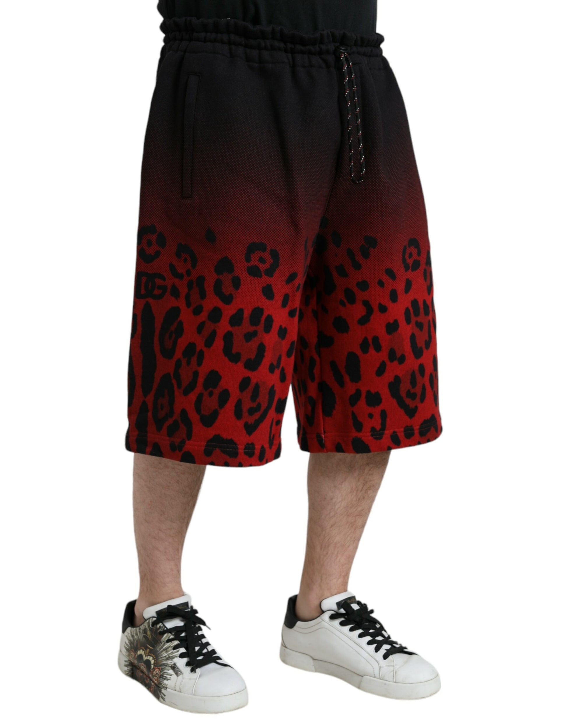 Men's shorts with leopard print pattern
