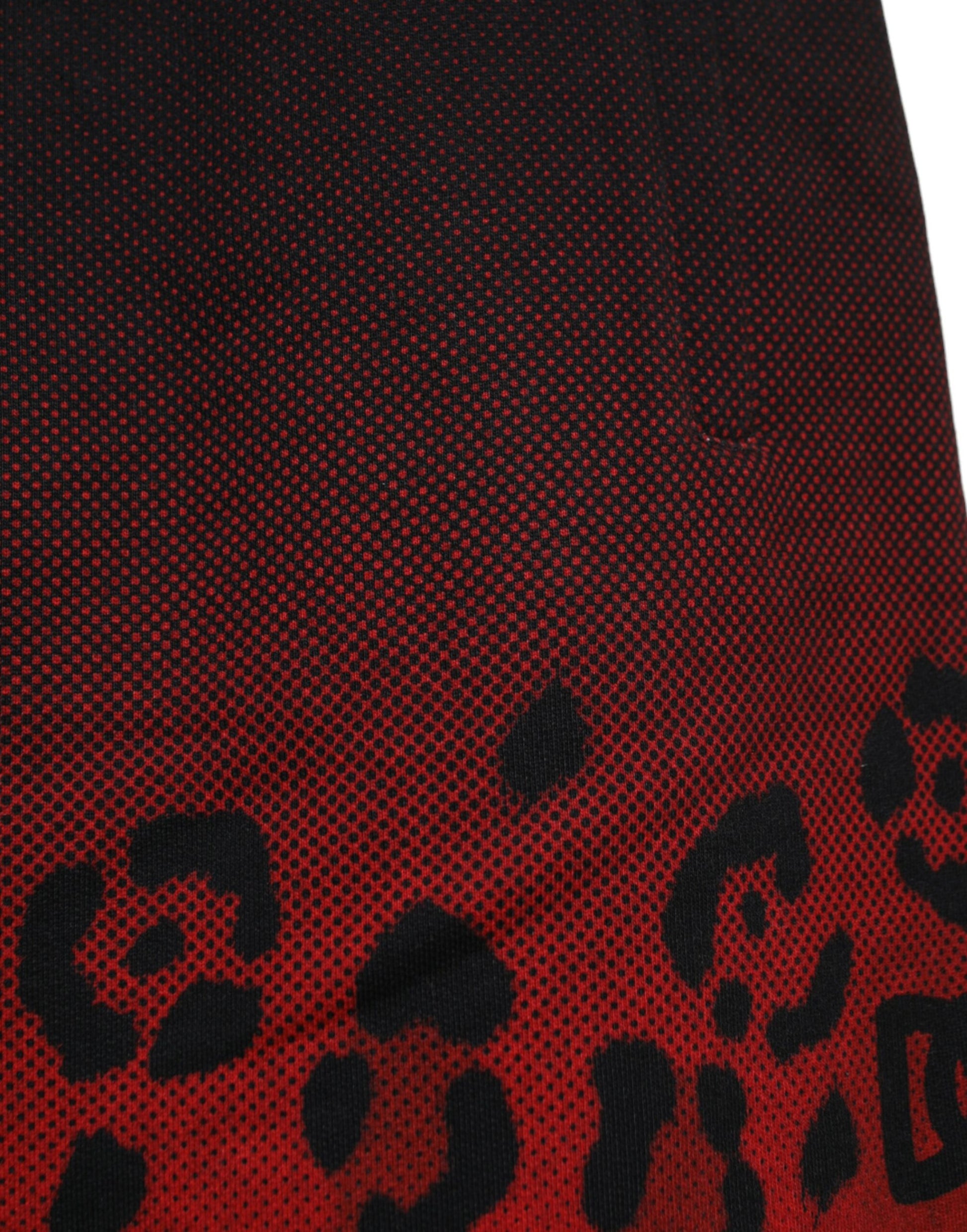 Red and black patterned fabric