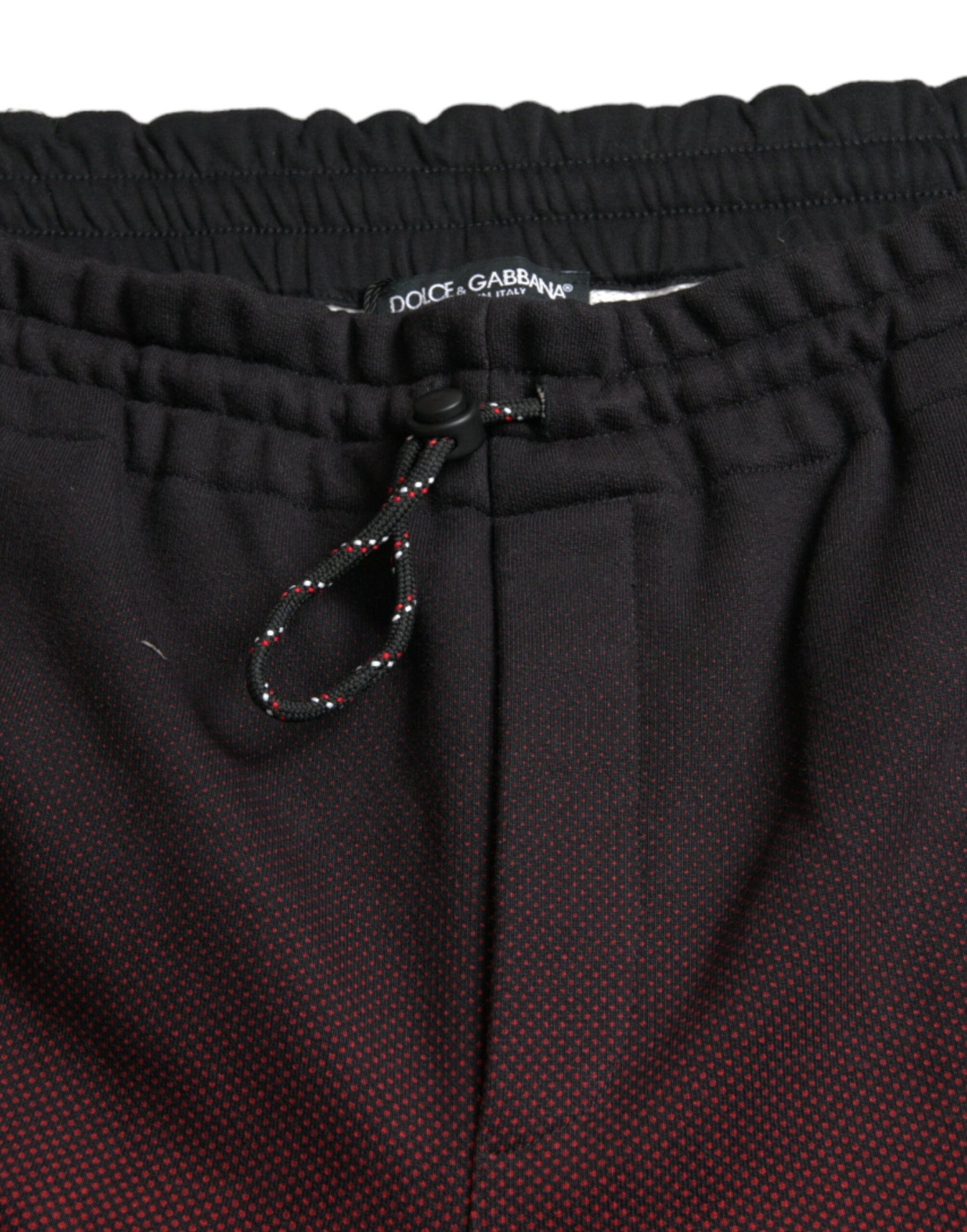 Black shorts with red pattern on side