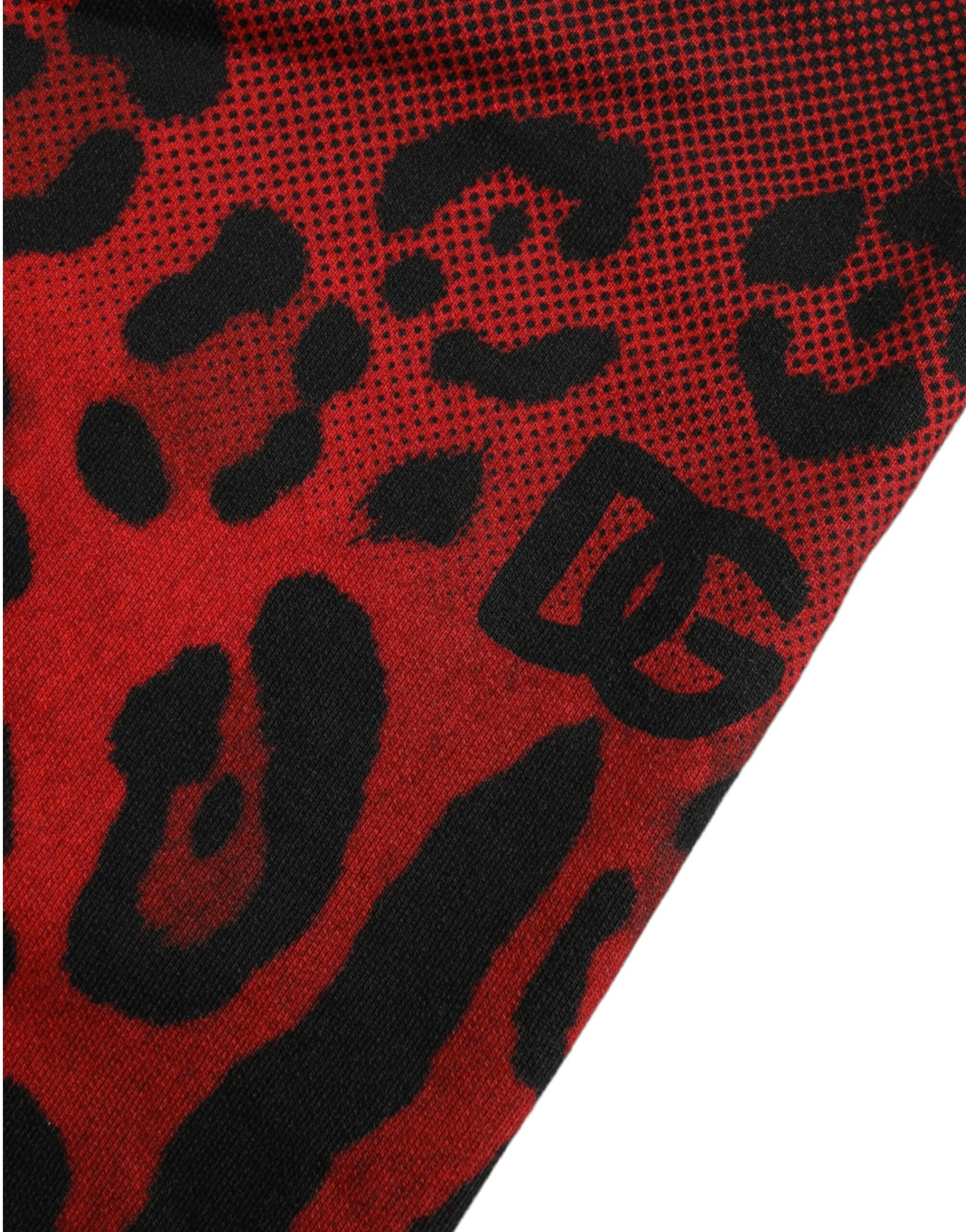 Red and black cheetah print leggings
