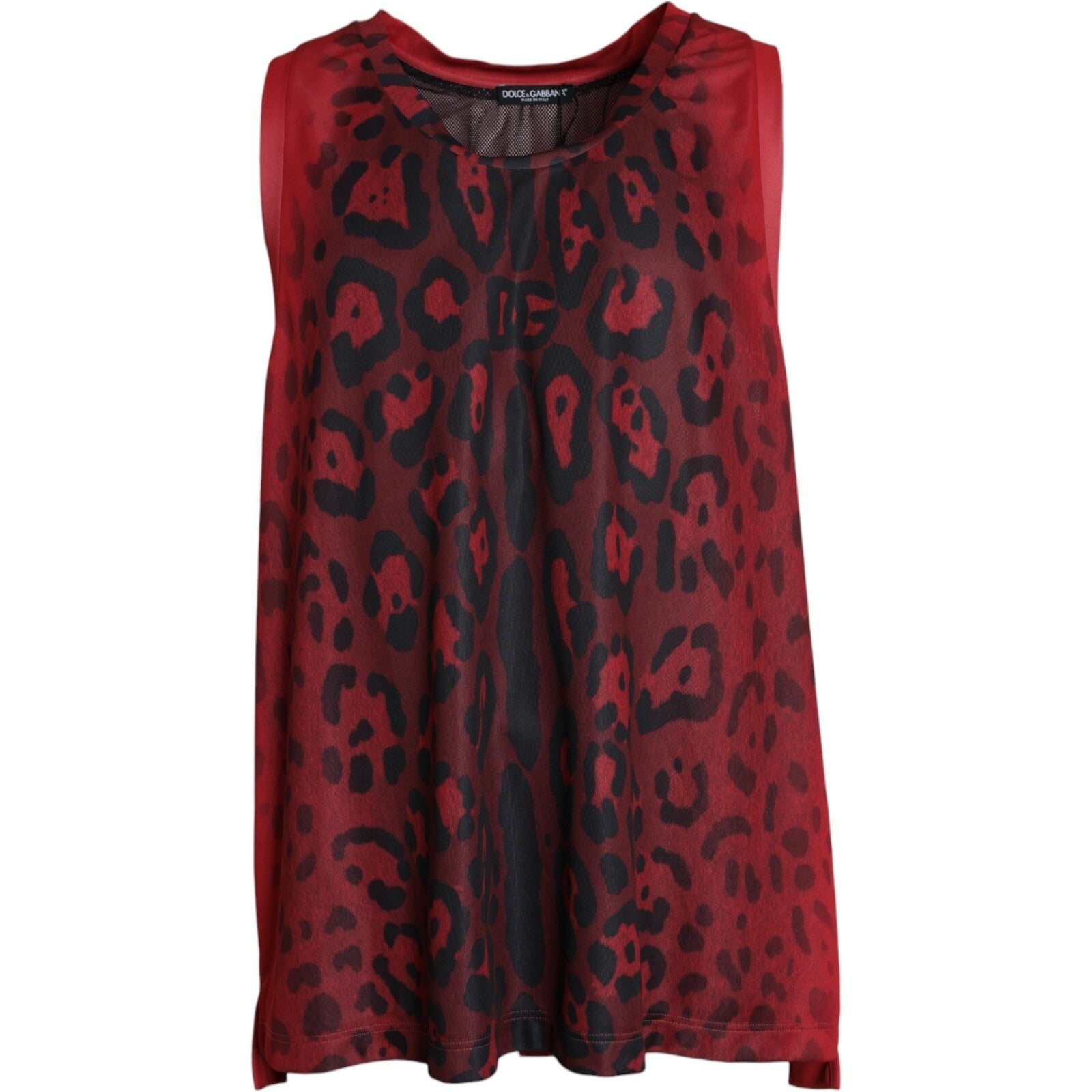 Leopard print sleeveless top