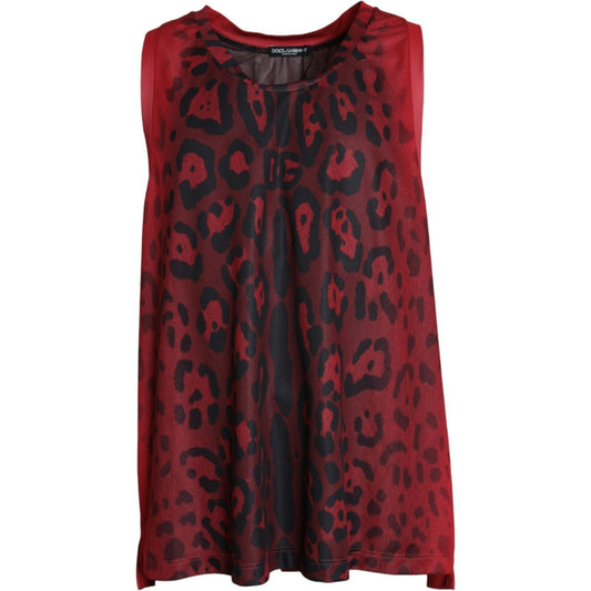 Leopard print sleeveless top