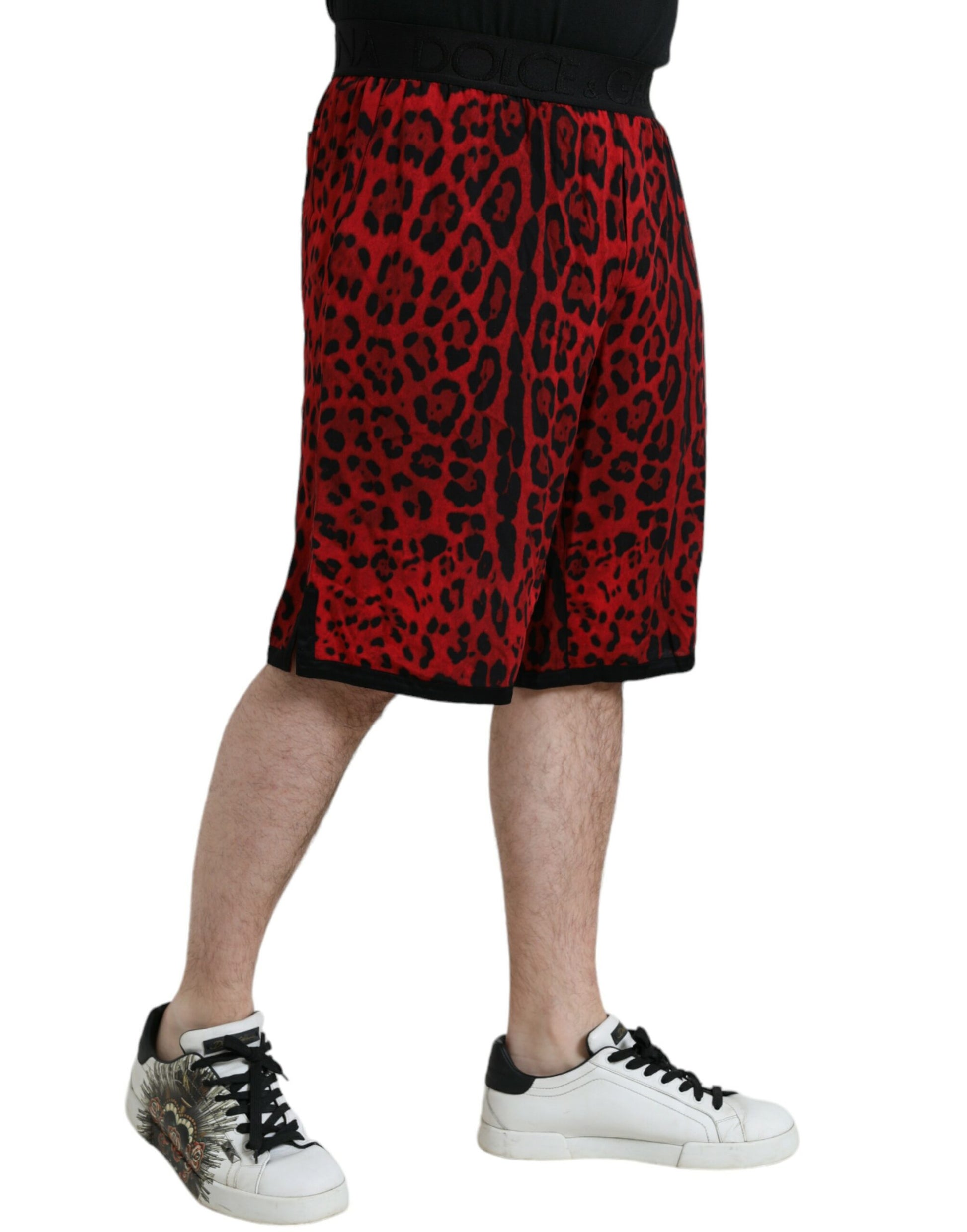 Man wearing shorts and sneakers