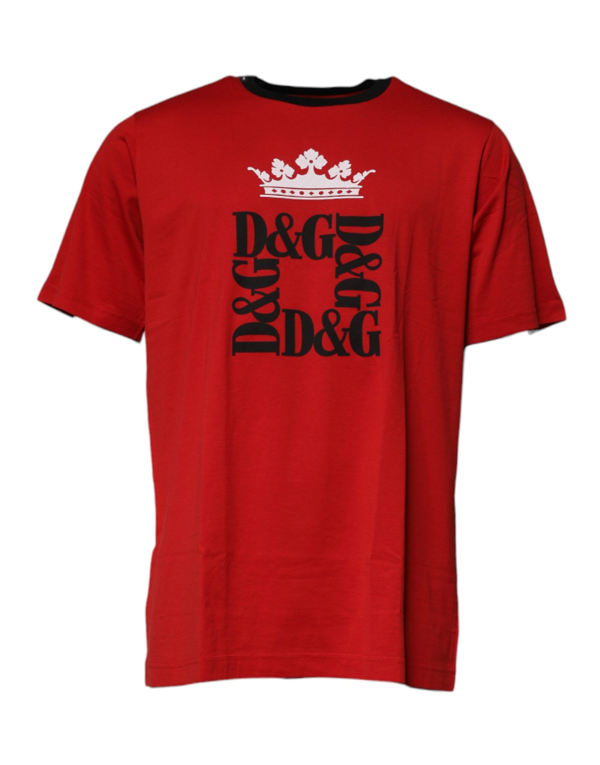 Red t-shirt with white lettering