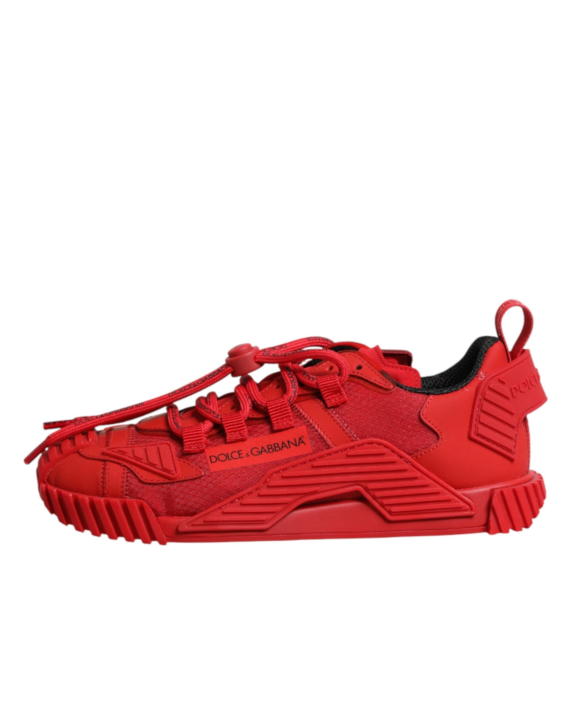 Red shoe with laces