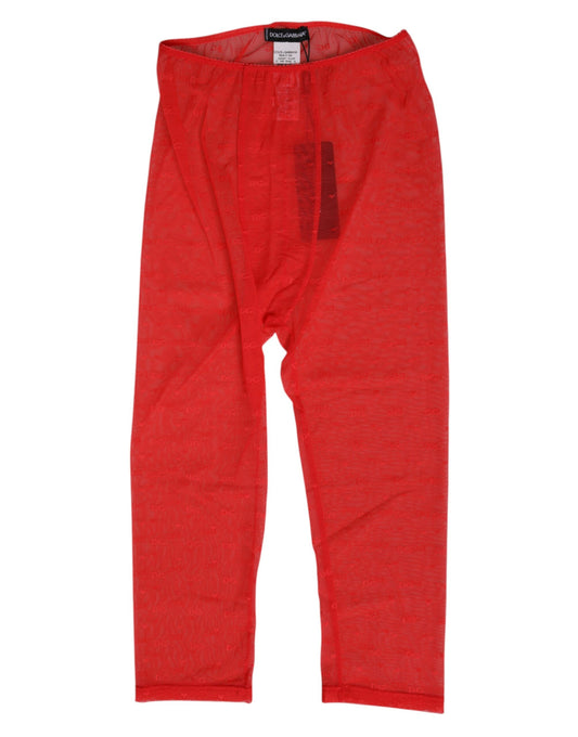 Red pants on a hanger