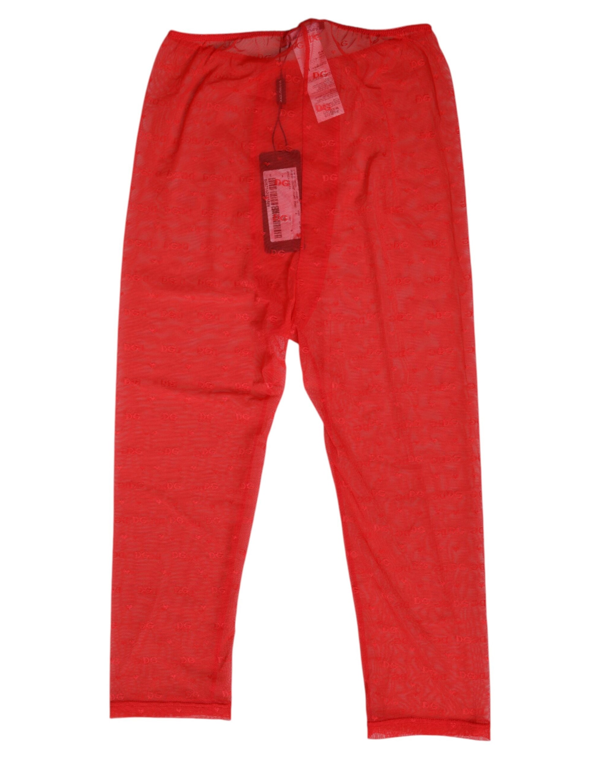 Red pants on a hanger