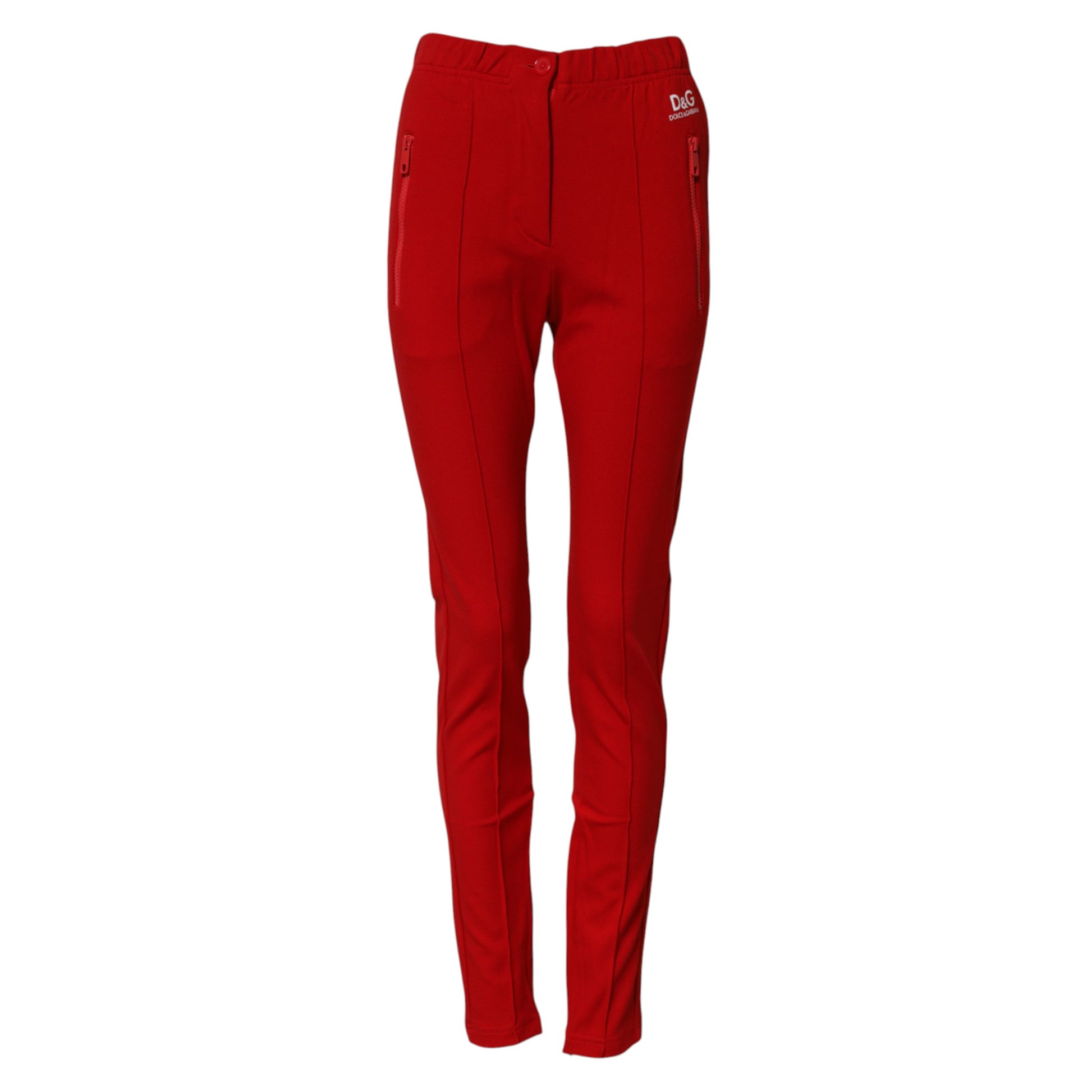 Red leggings on a mannequin
