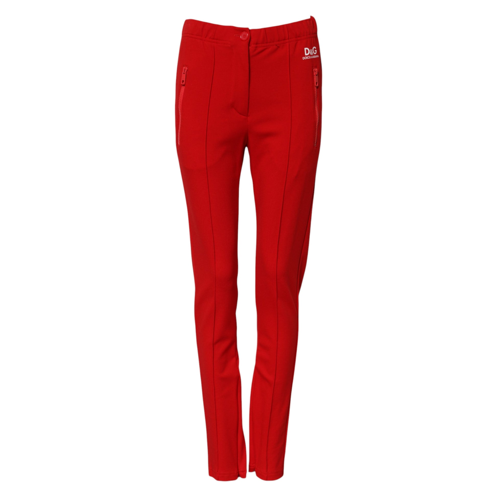 Red leggings on a mannequin