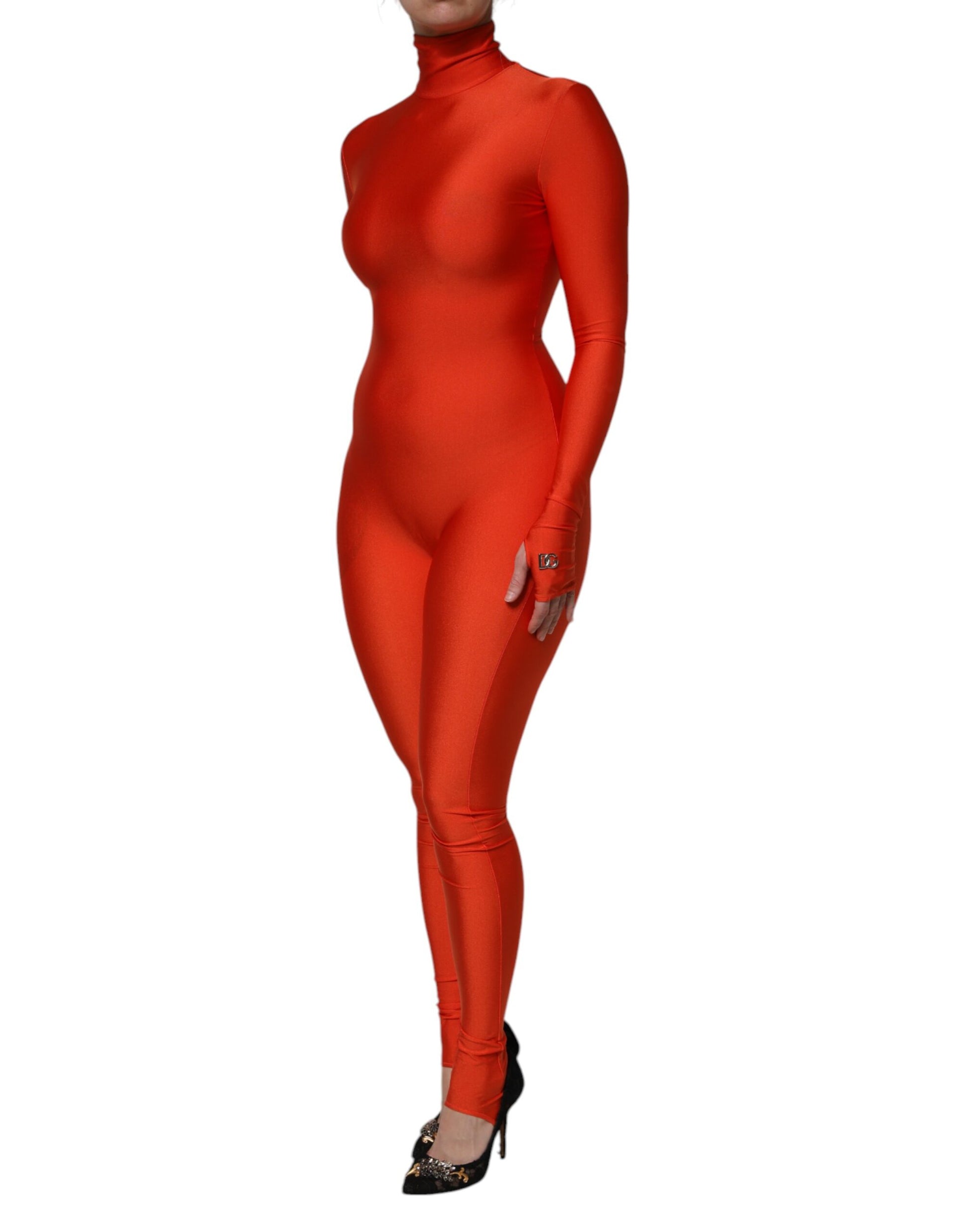 A red bodycon jumpsuit dress by Dolce & Gabbana