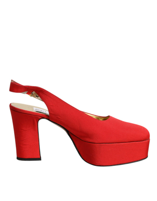 Red high heel shoe with stiletto heels