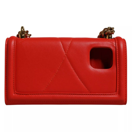 Red leather wallet with gold zipper pulls