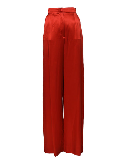 Red flared pants