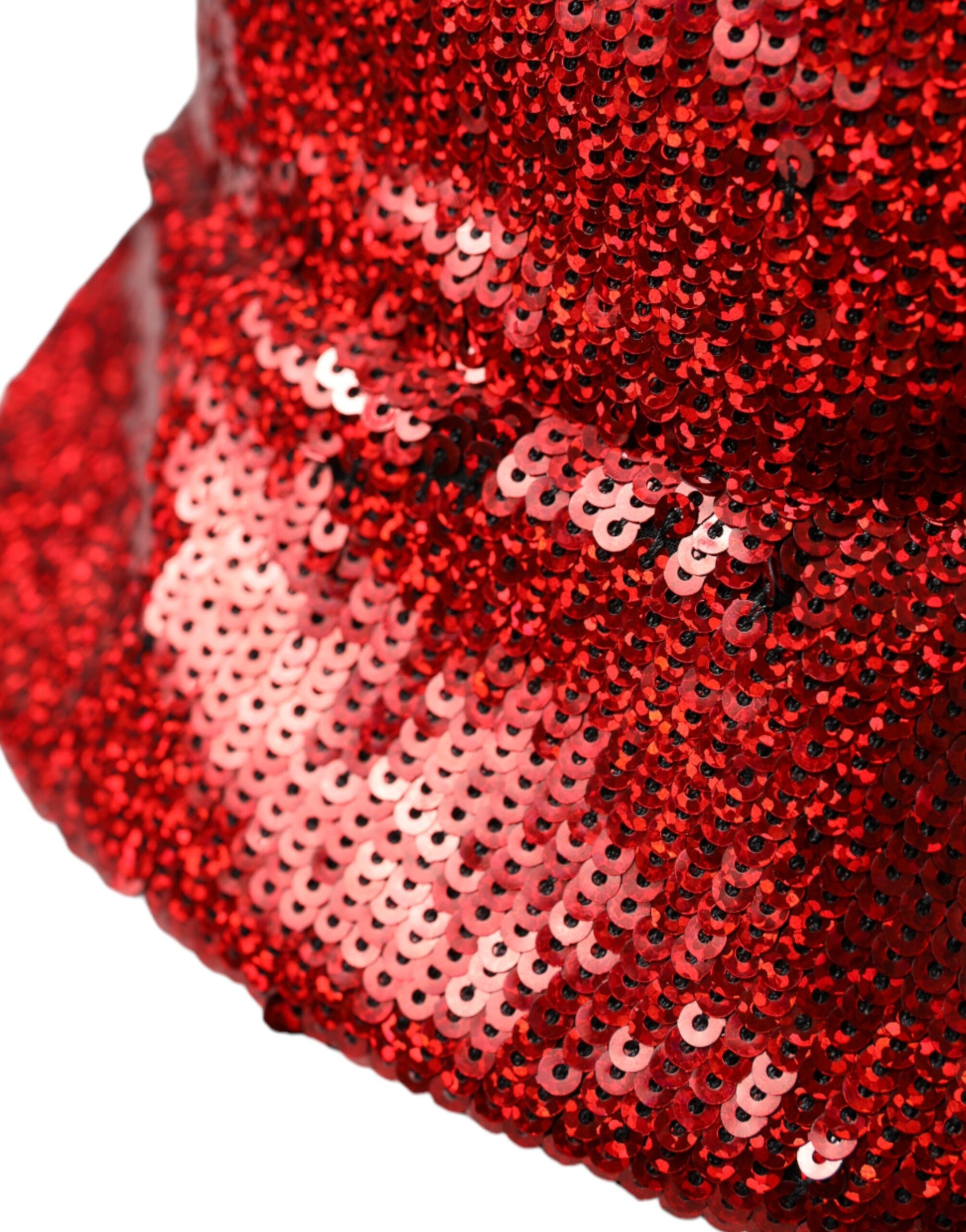 Red sequin fabric