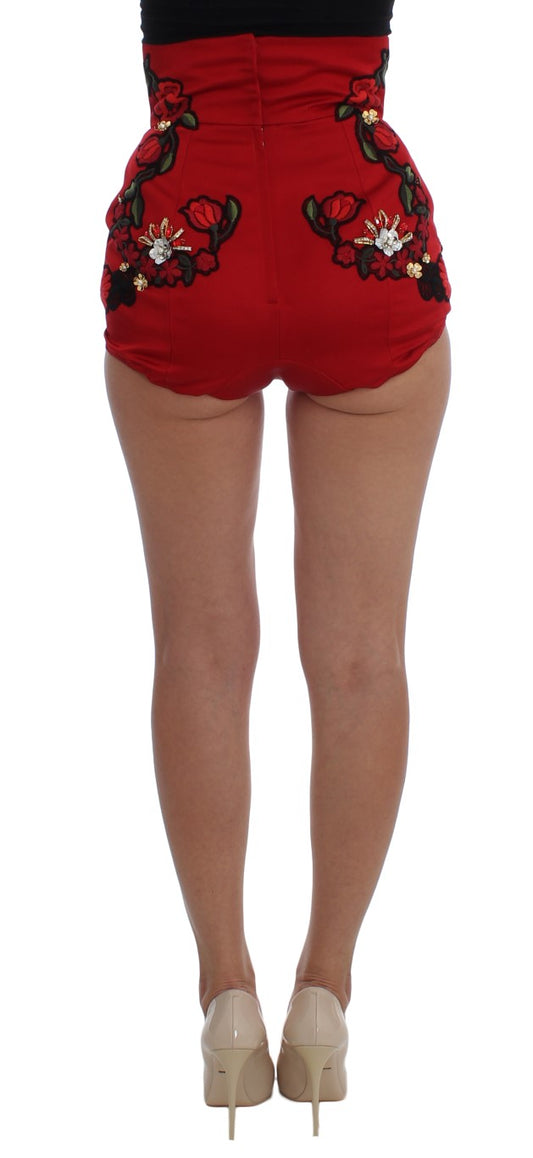 Shorts with floral pattern on waistband