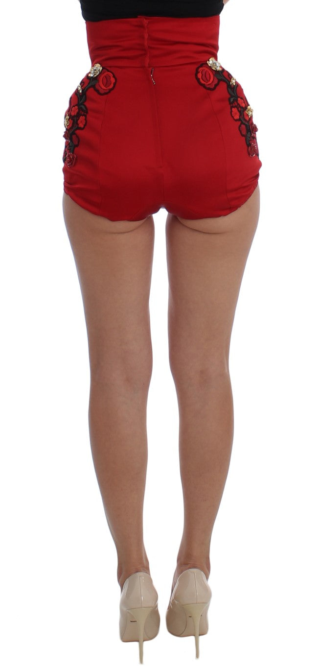 Red shorts on a mannequin
