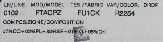 Fabric swatch with color code RS2645