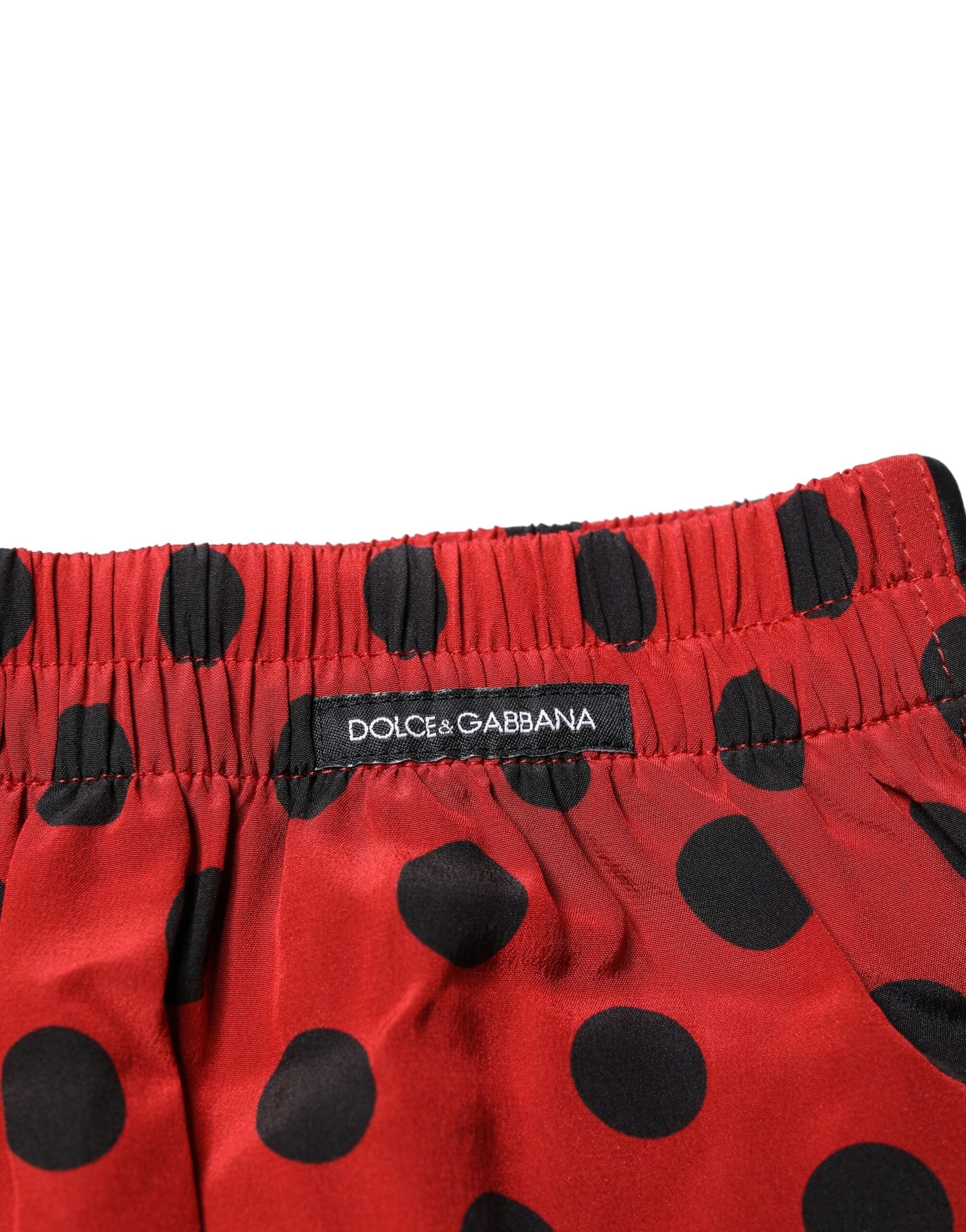 Red polka dot boxer shorts