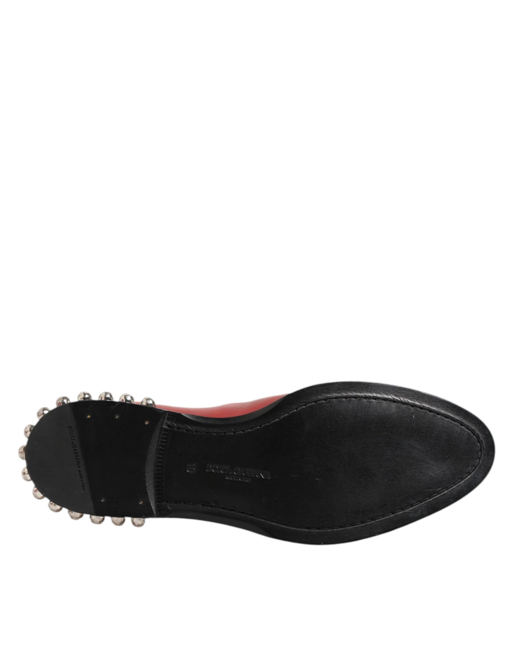 Black shoe with studs on sole