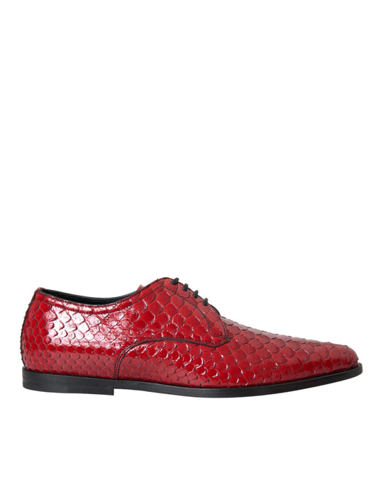 Red shoe with black sole