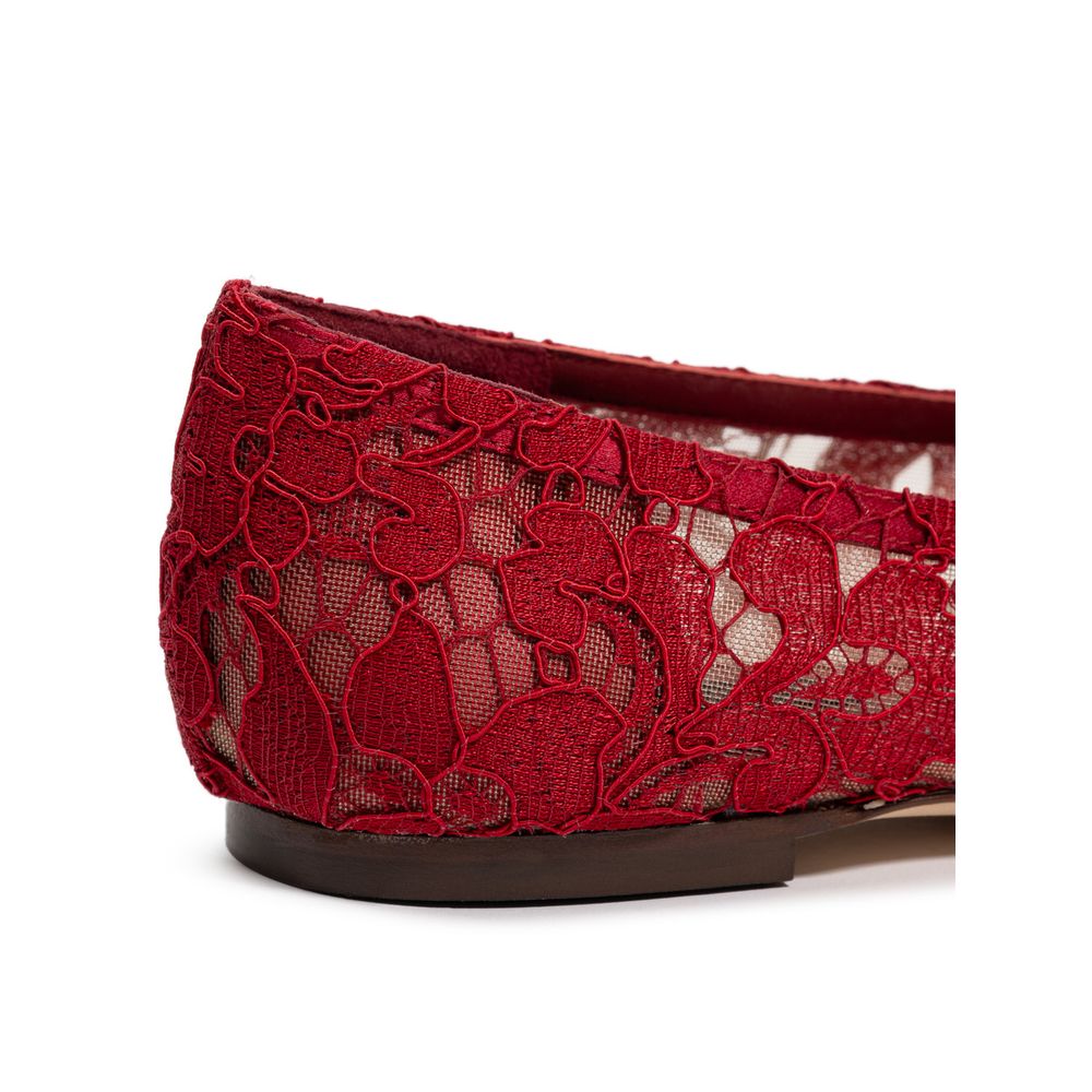 Red lace up shoe