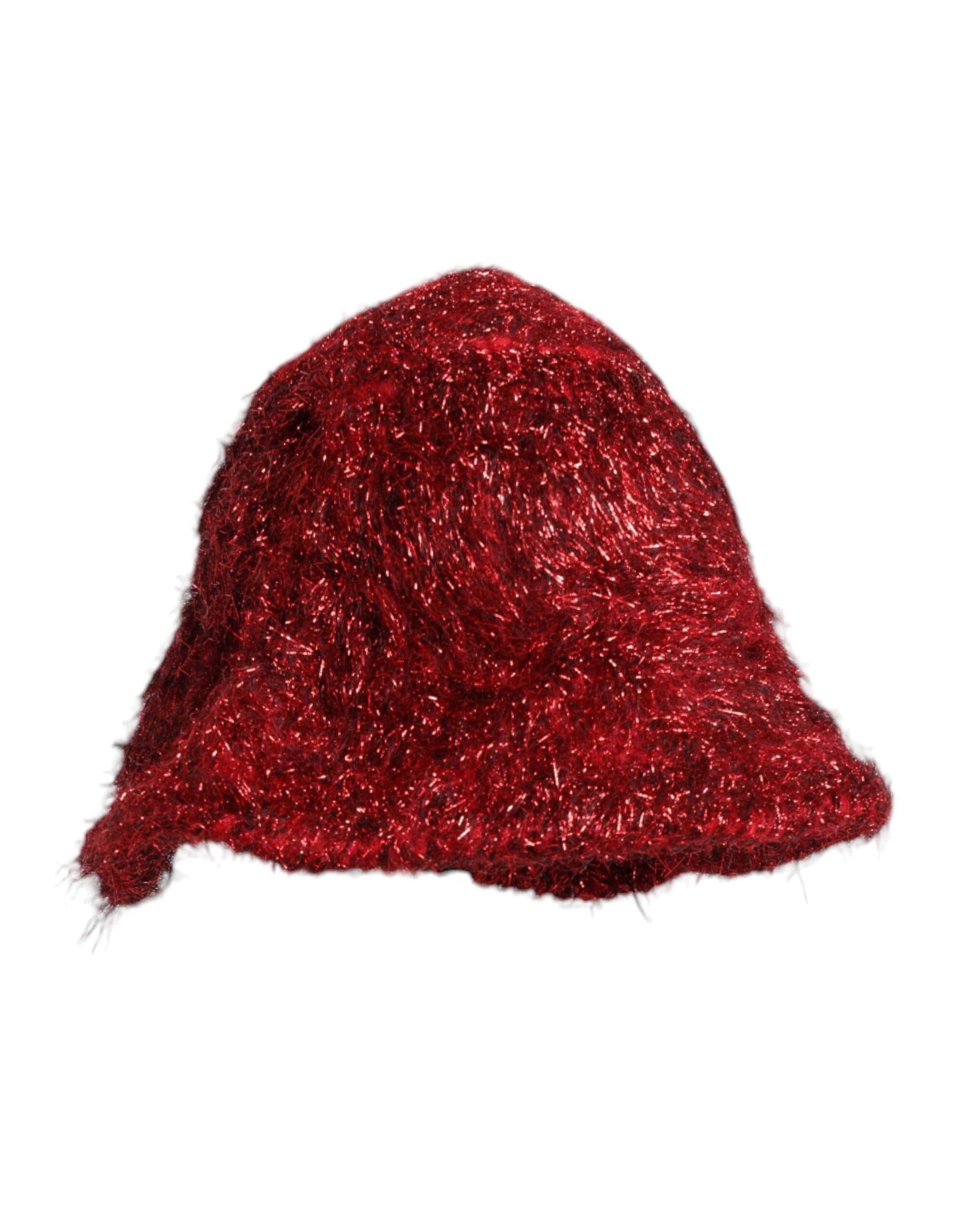 Red glittery knit hat