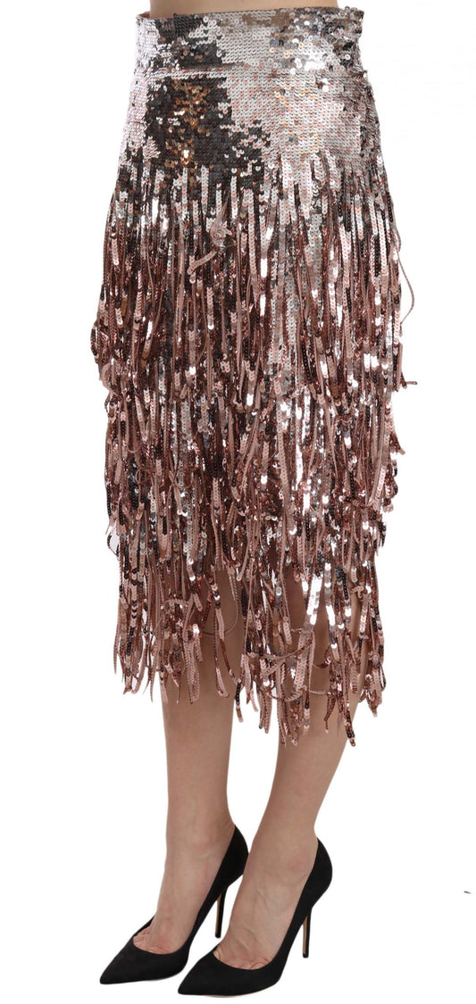 Fringe skirt with sequins
