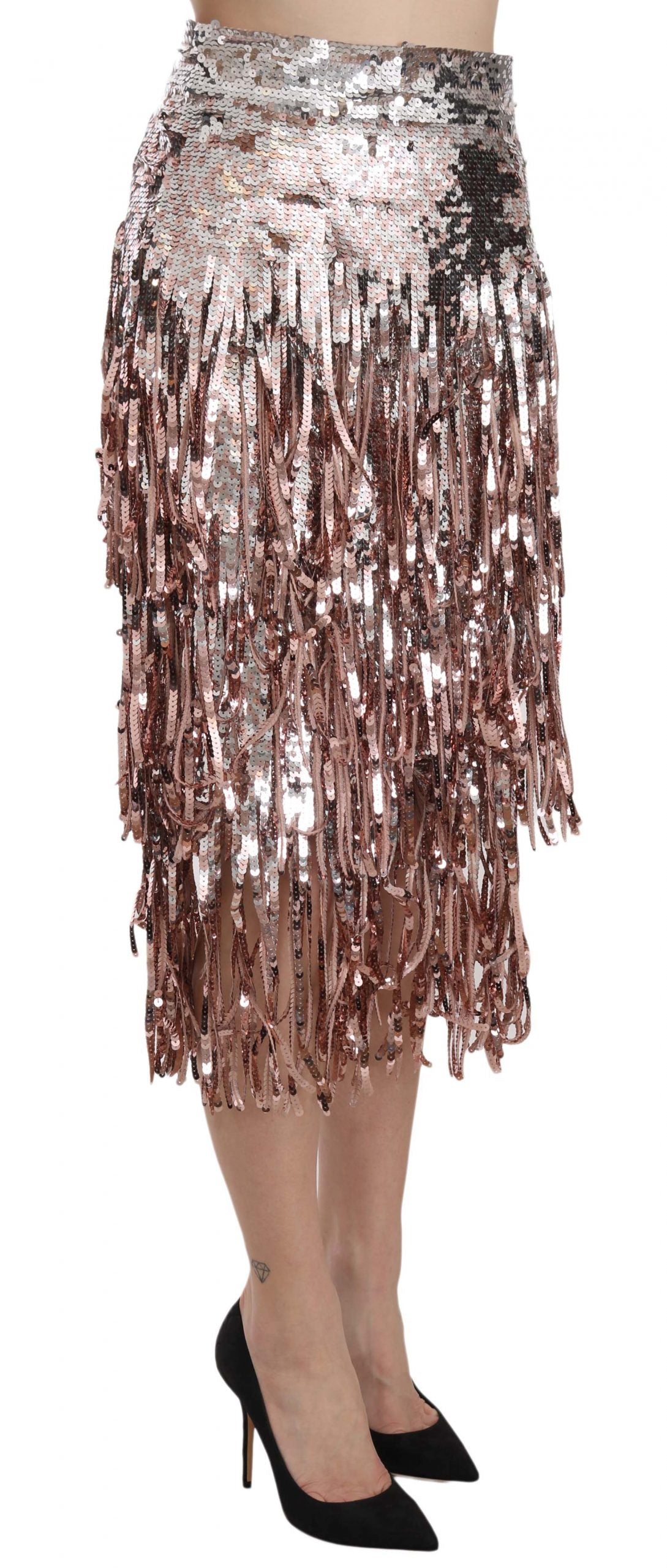 Fringe skirt with sequins