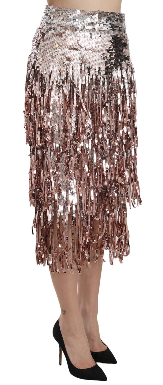 Fringe skirt with sequins