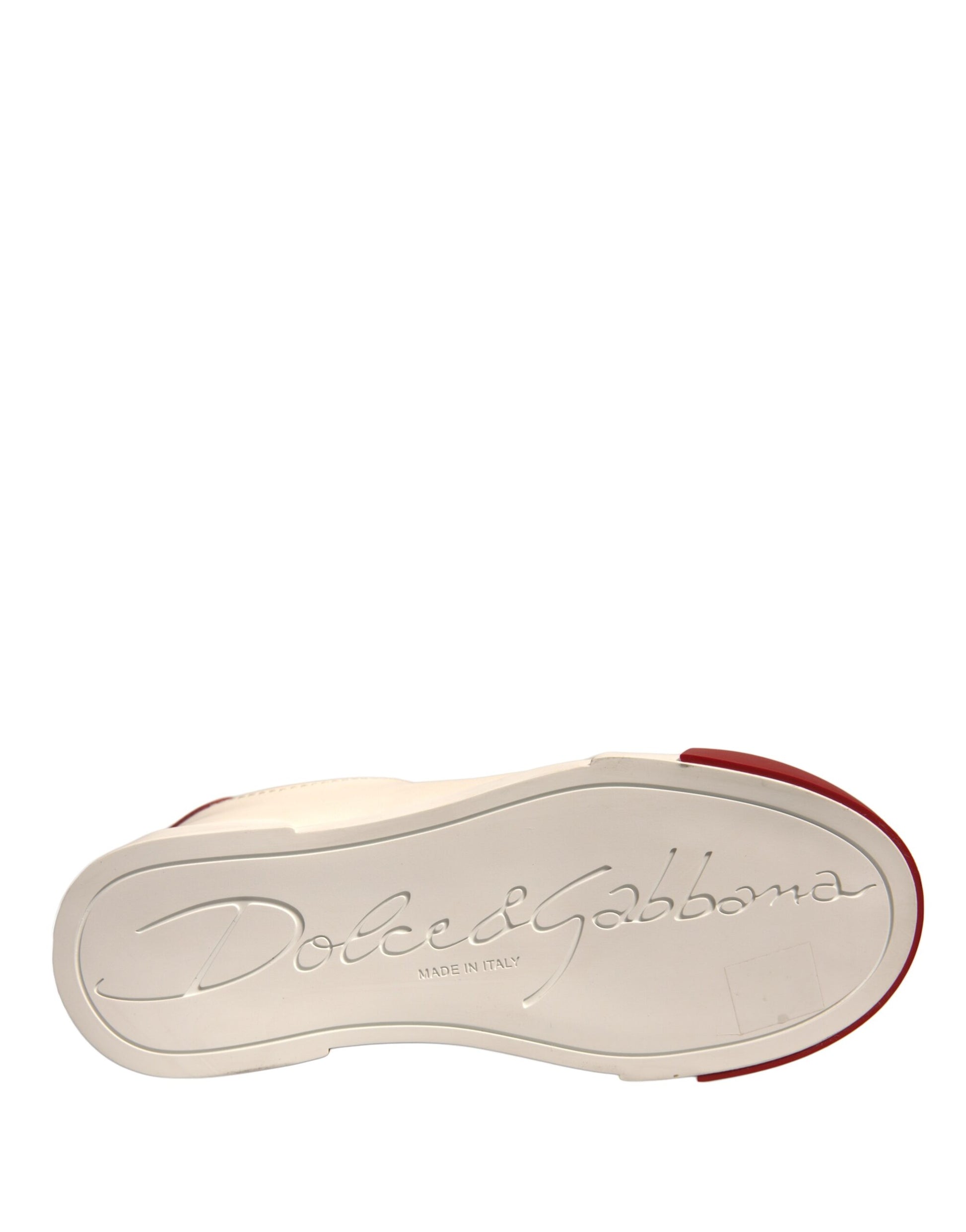 Footwear with red sole and silver toe cap