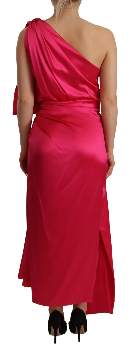 Red strapless dress on mannequin