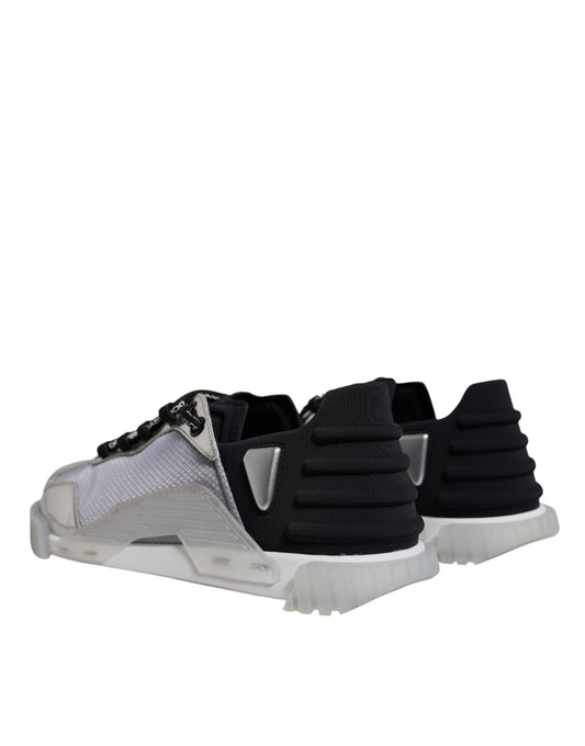 Pair of sneakers with white laces