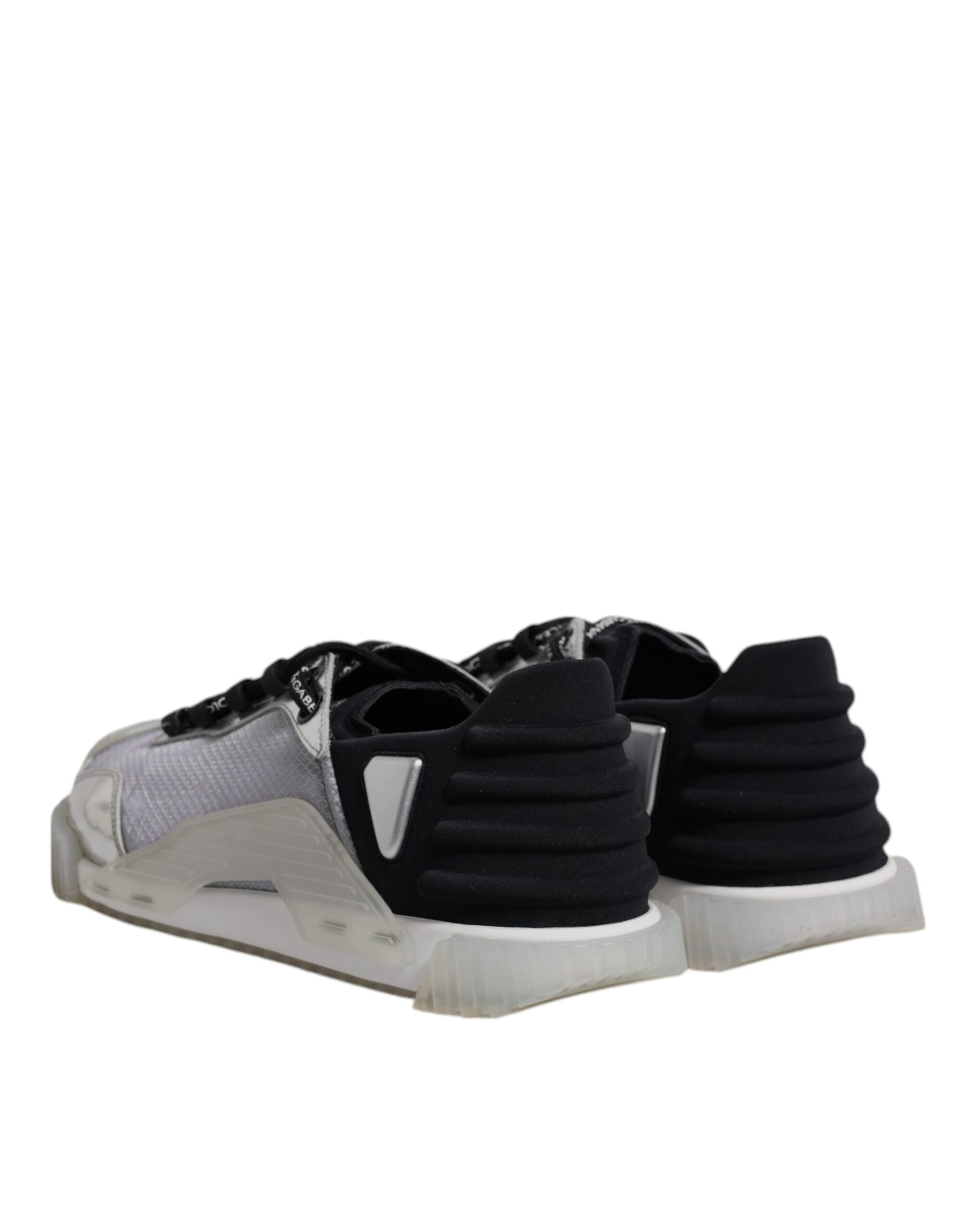 Pair of sneakers with black laces