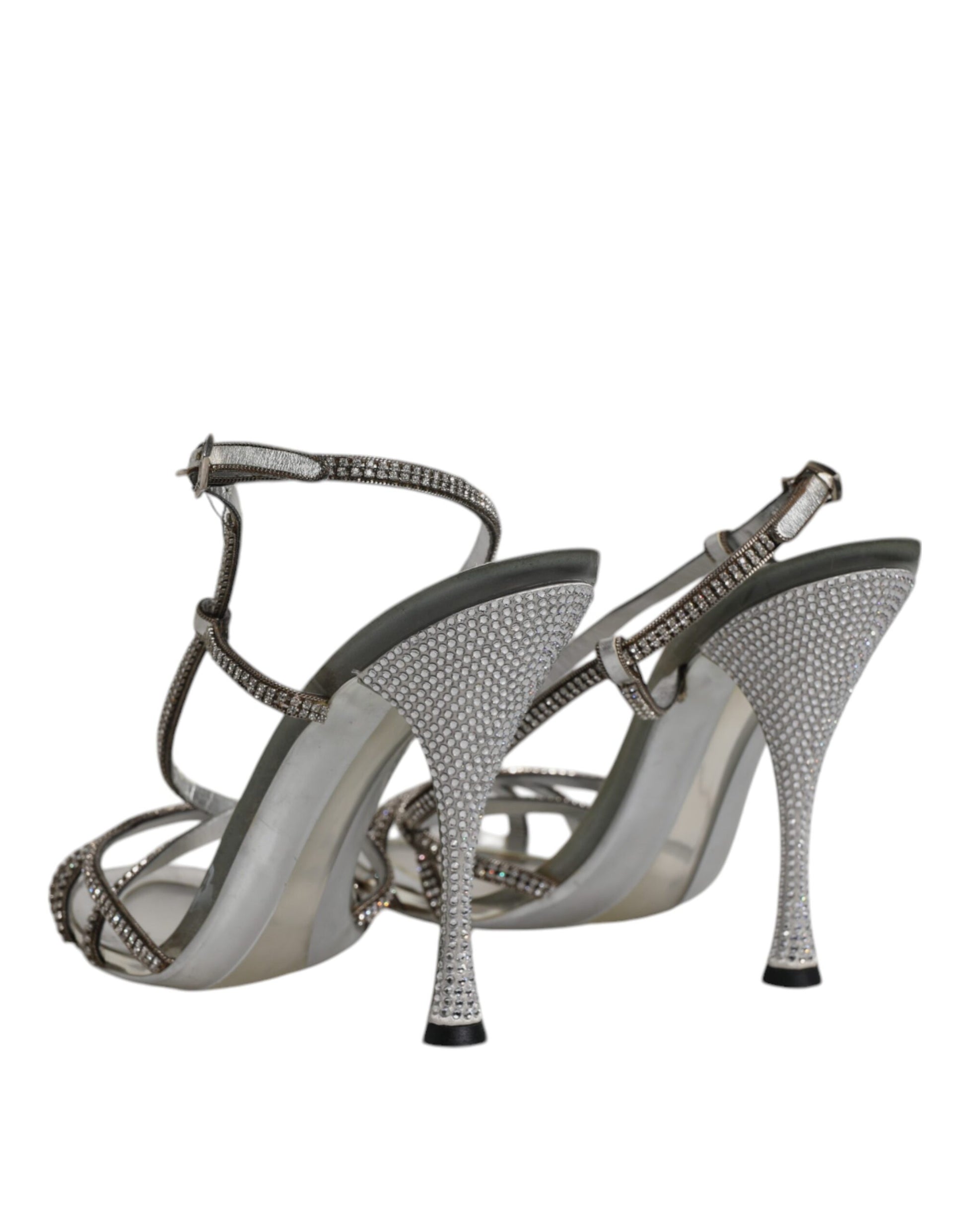 High heel shoes with rhinestones on top
