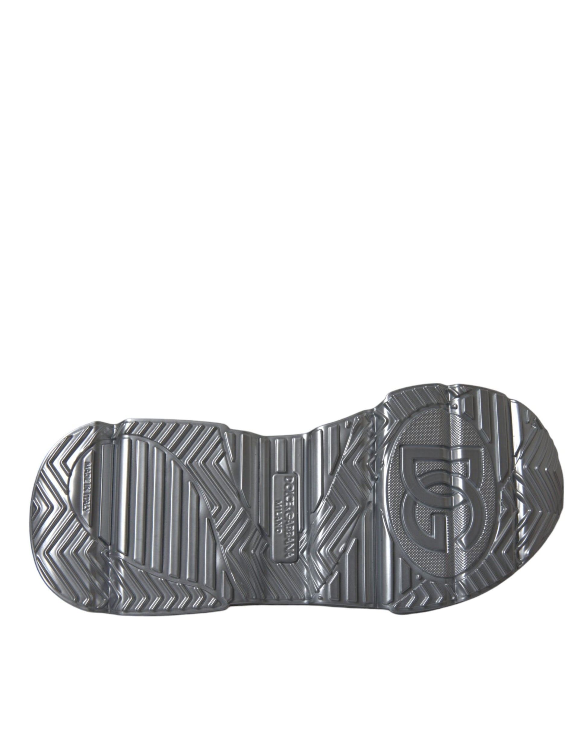 Footwear with a patterned sole and logo on top