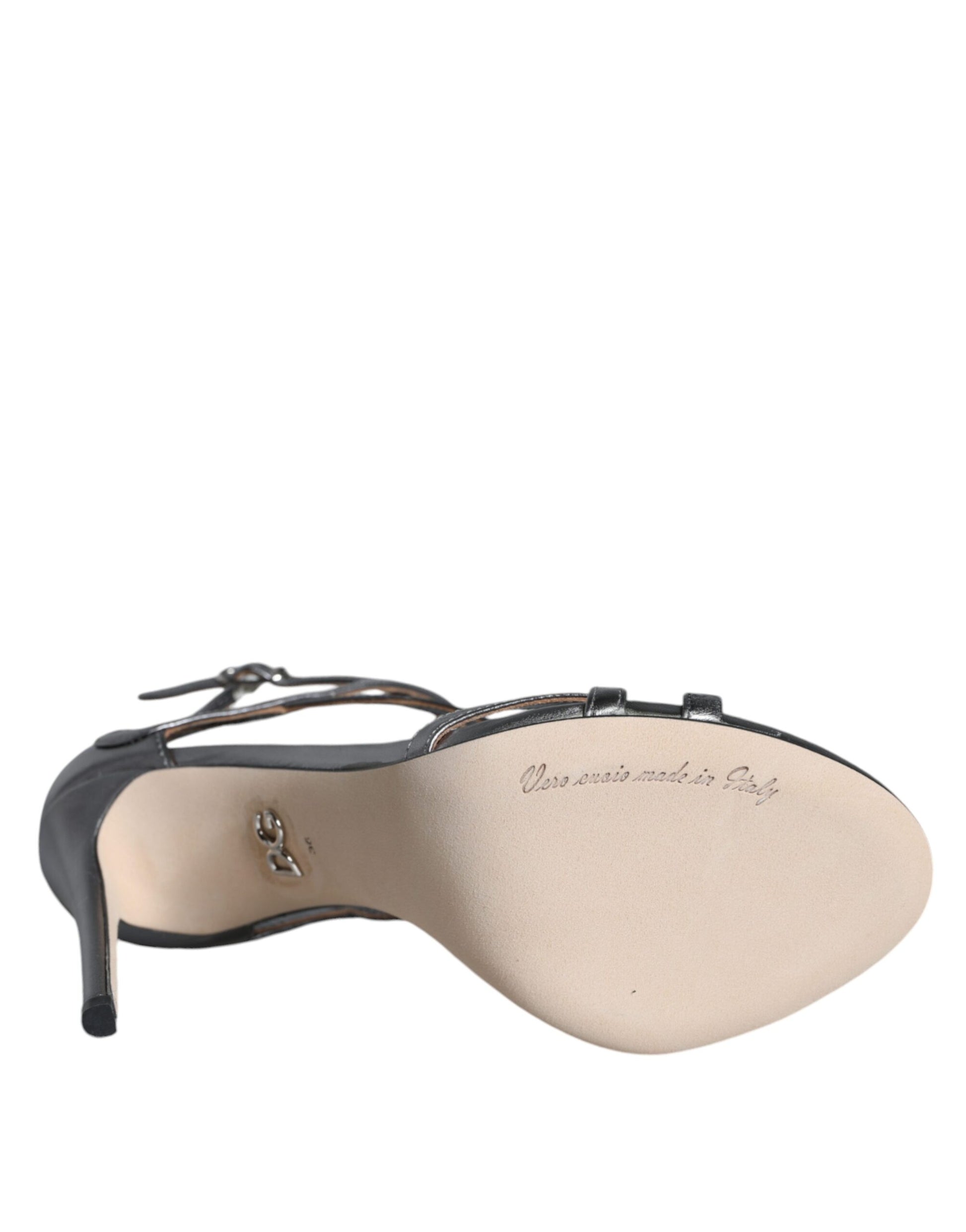 Tan high heel shoe with strap over foot
