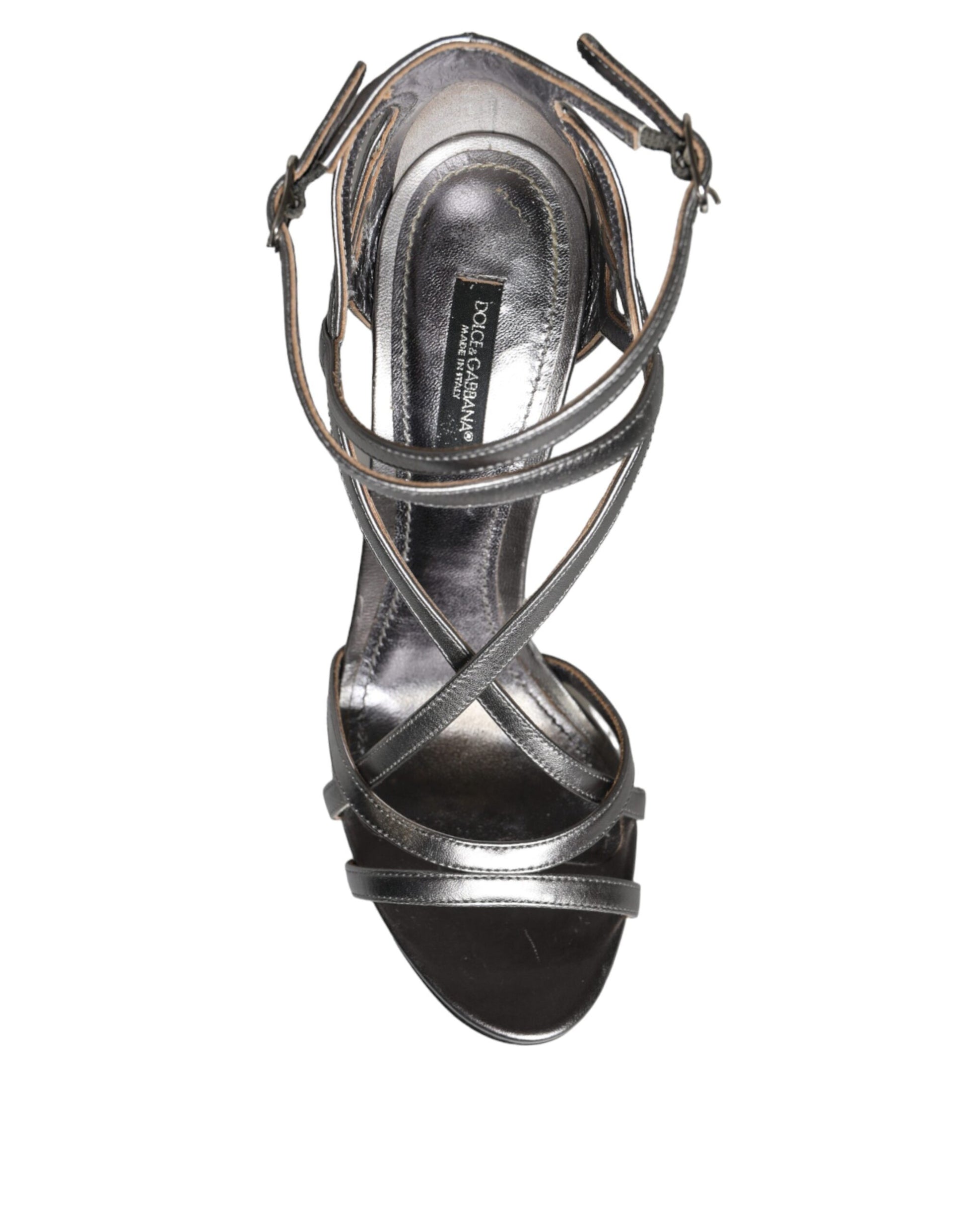 High heel shoe with straps and buckle detailing