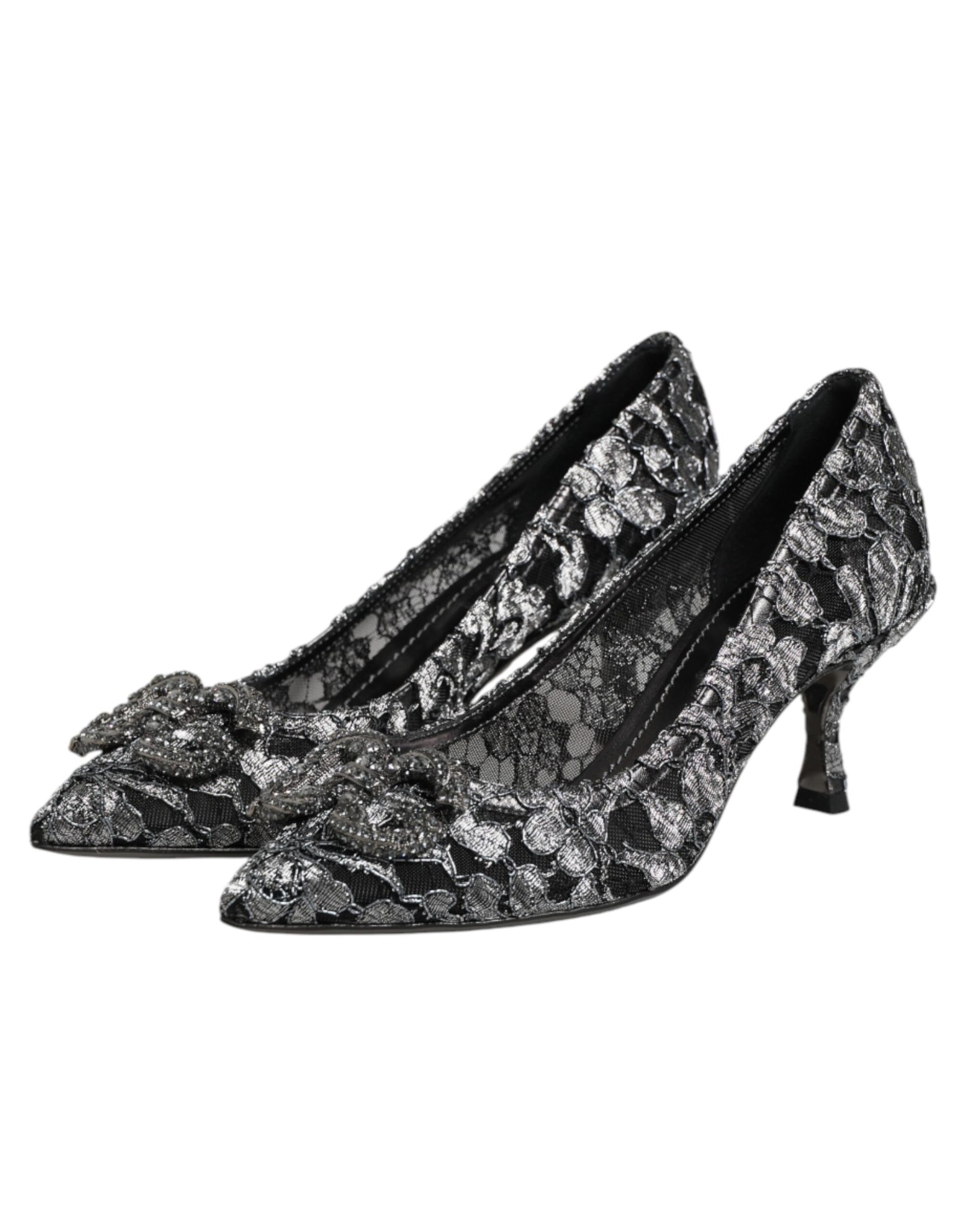 Pair of black glittery women's shoes