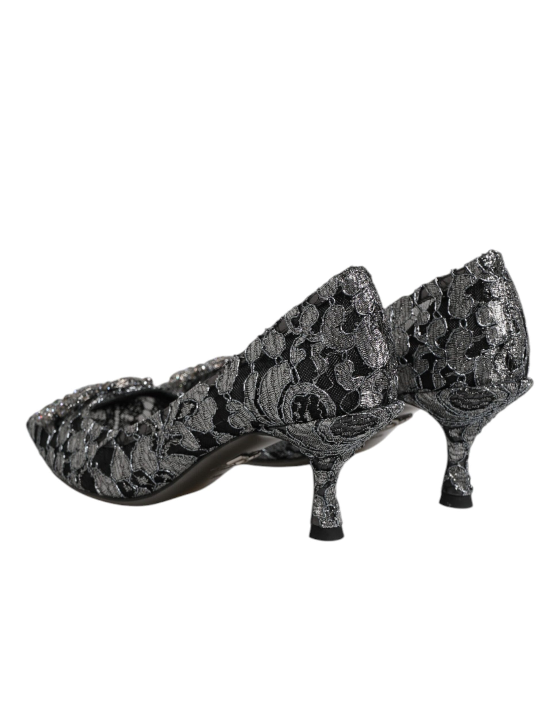 Black glittery high heel shoes
