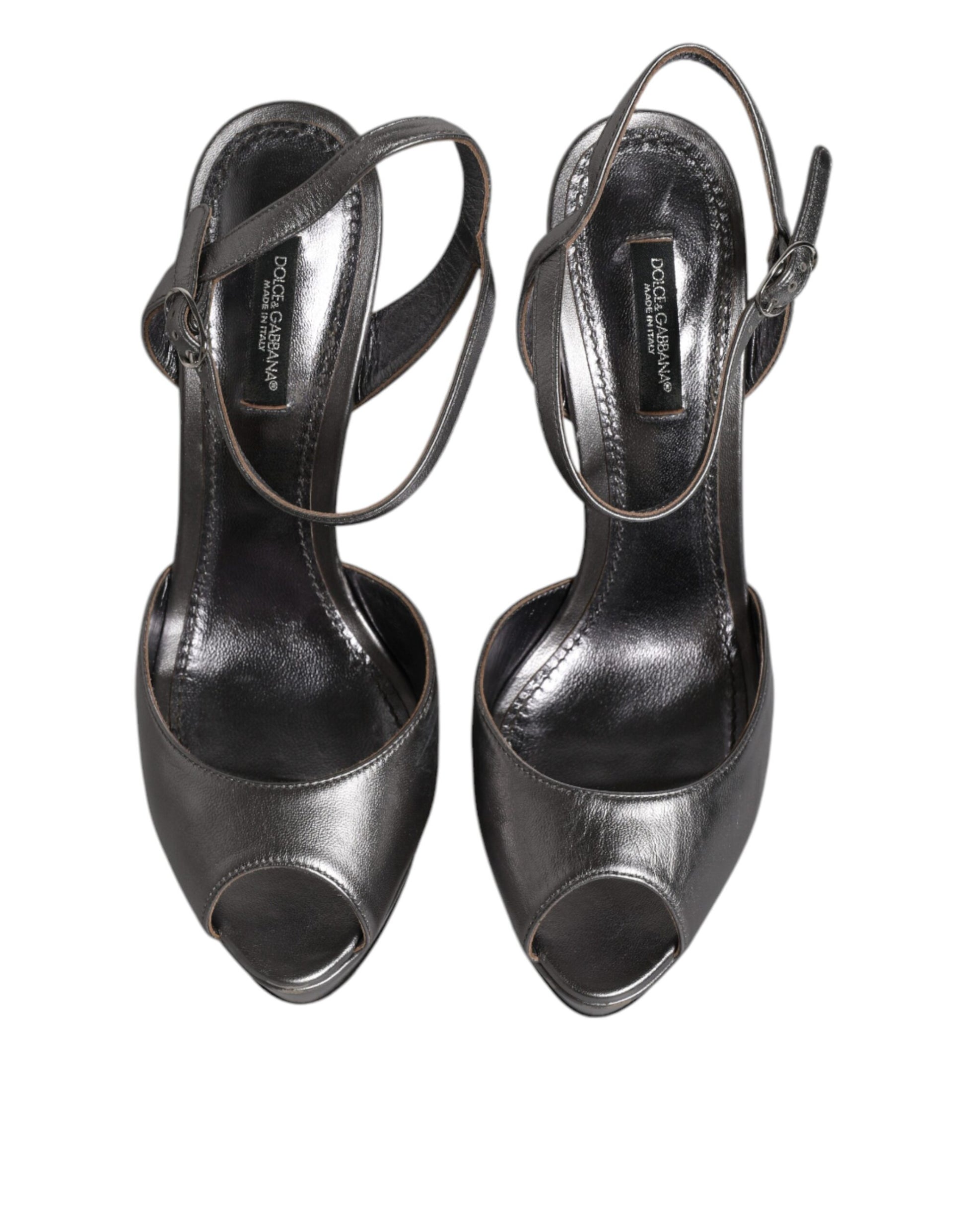 Pair of black high heel shoes