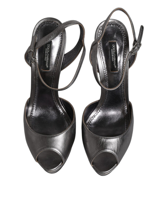 Pair of black high heel shoes