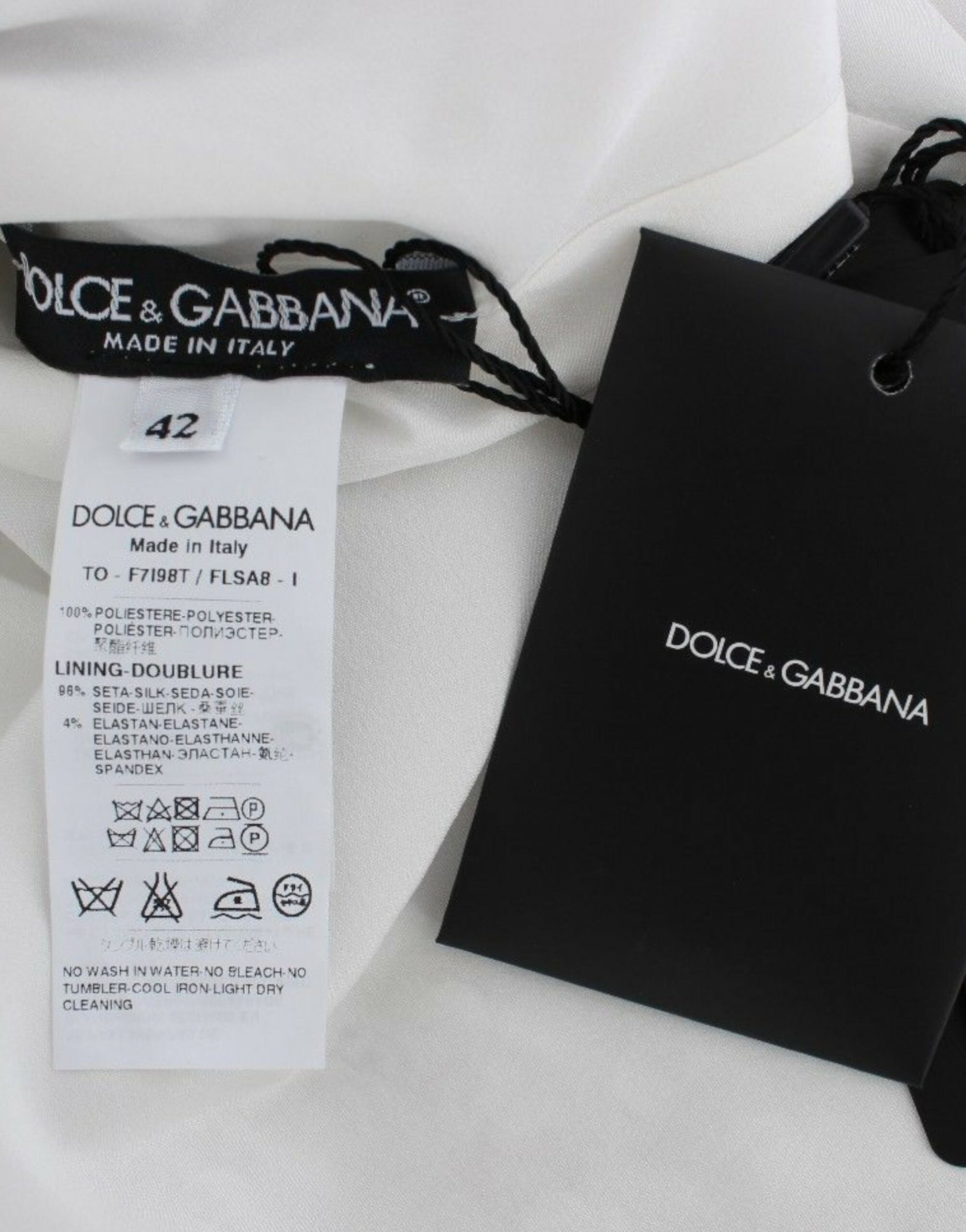 Tag on a garment from Dolce & Gabbana