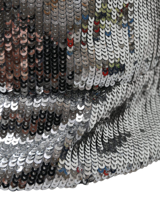 Shiny sequined fabric