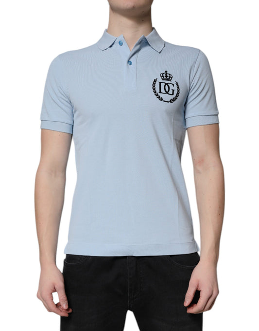 Men's polo shirt with embroidered logo on chest