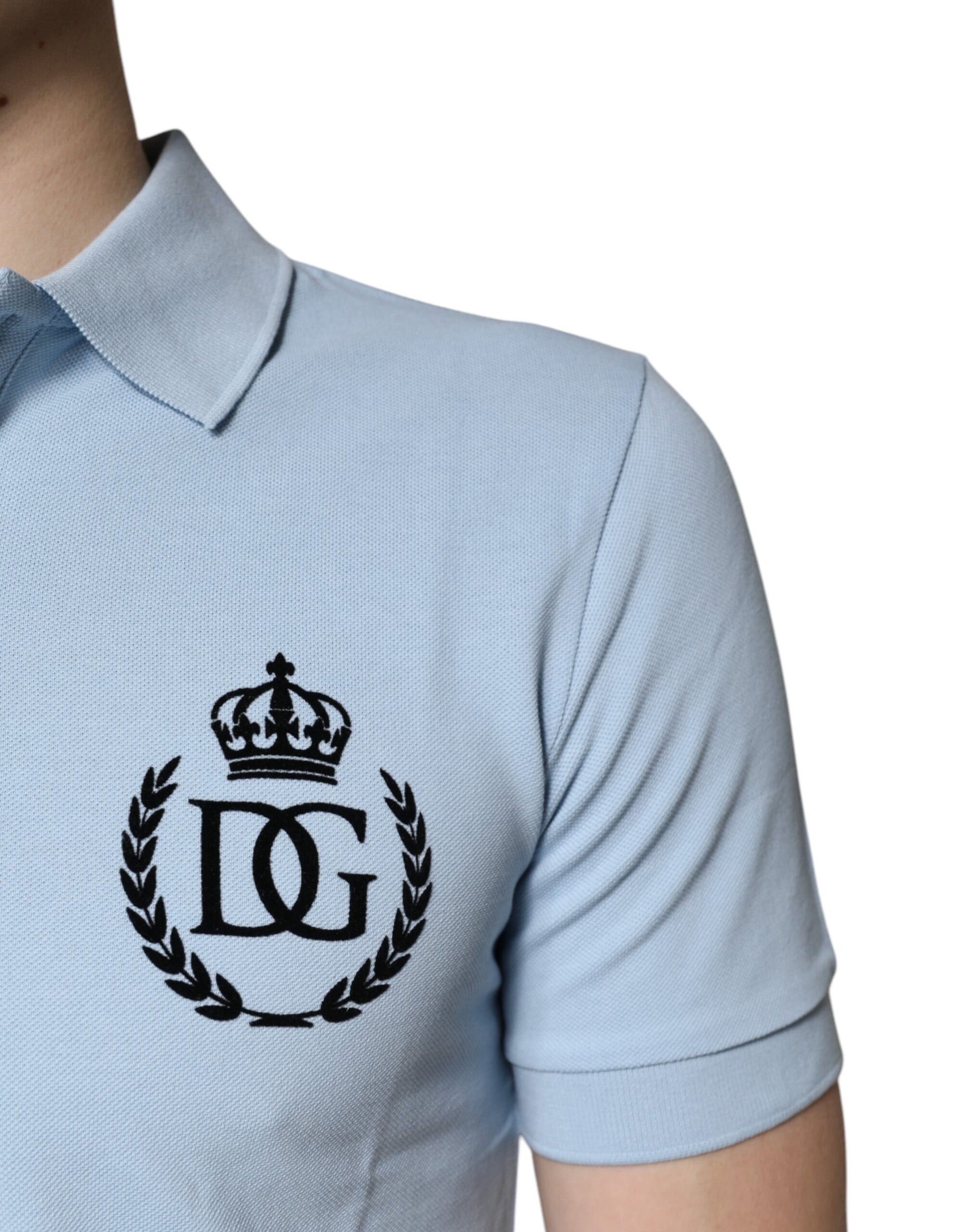 Polo shirt with embroidered logo on left chest